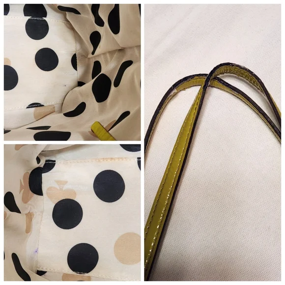 Kate Spade Patent Leather Large Shopper Tote Bag Yellow - Picture 11 of 12